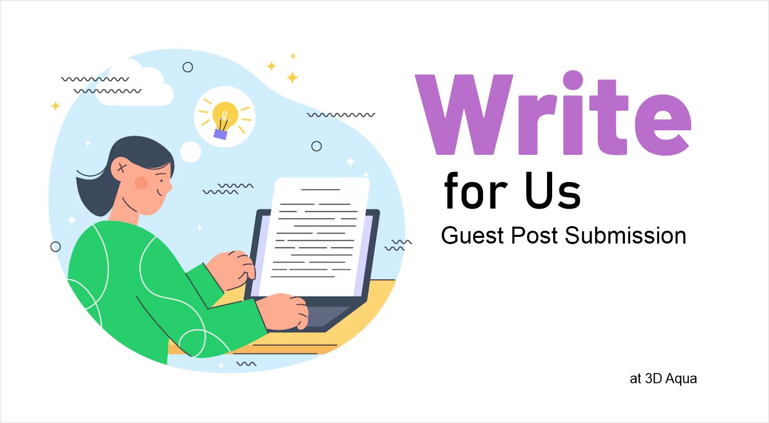 Write for Us at 3D Aqua