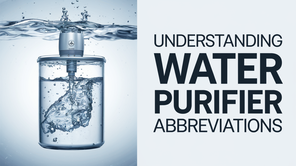 Water Purifier Abbreviations