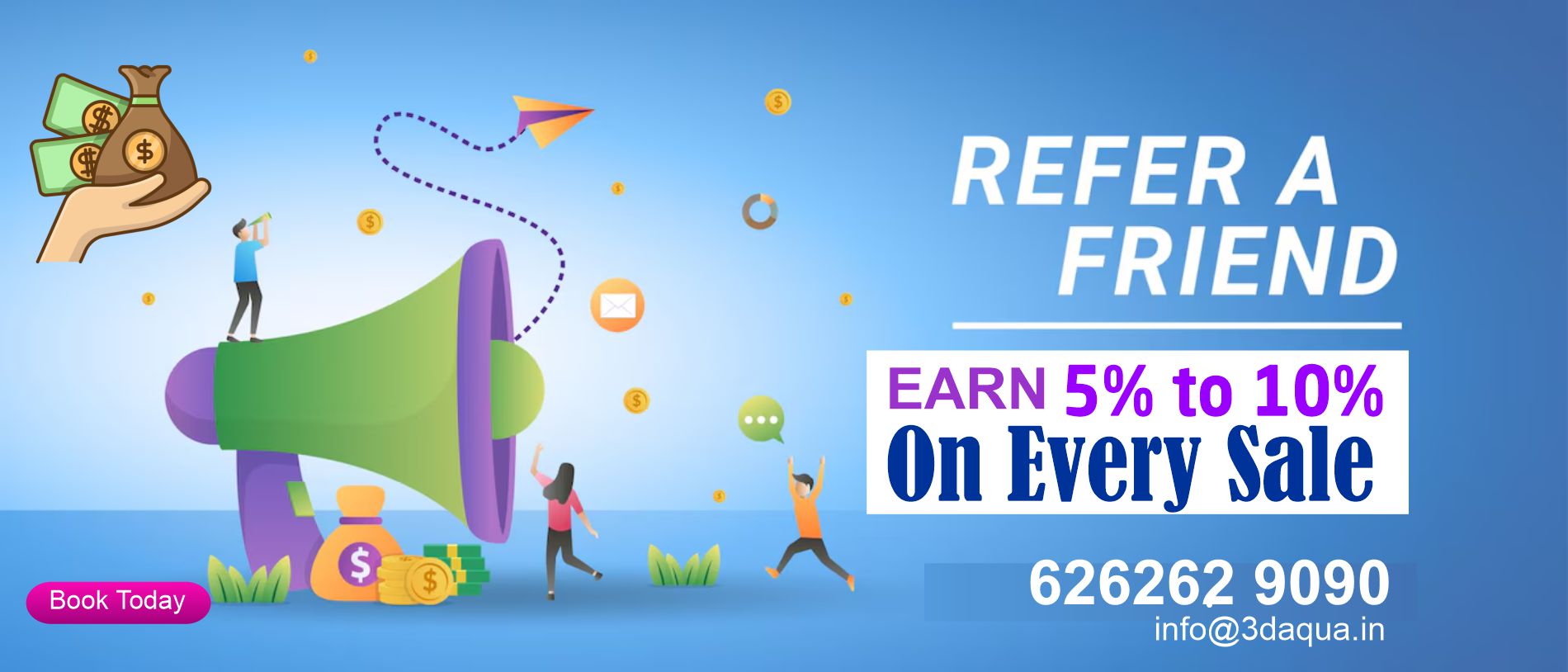 Earn Extra Money by Referring Businesses to 3D Aqua