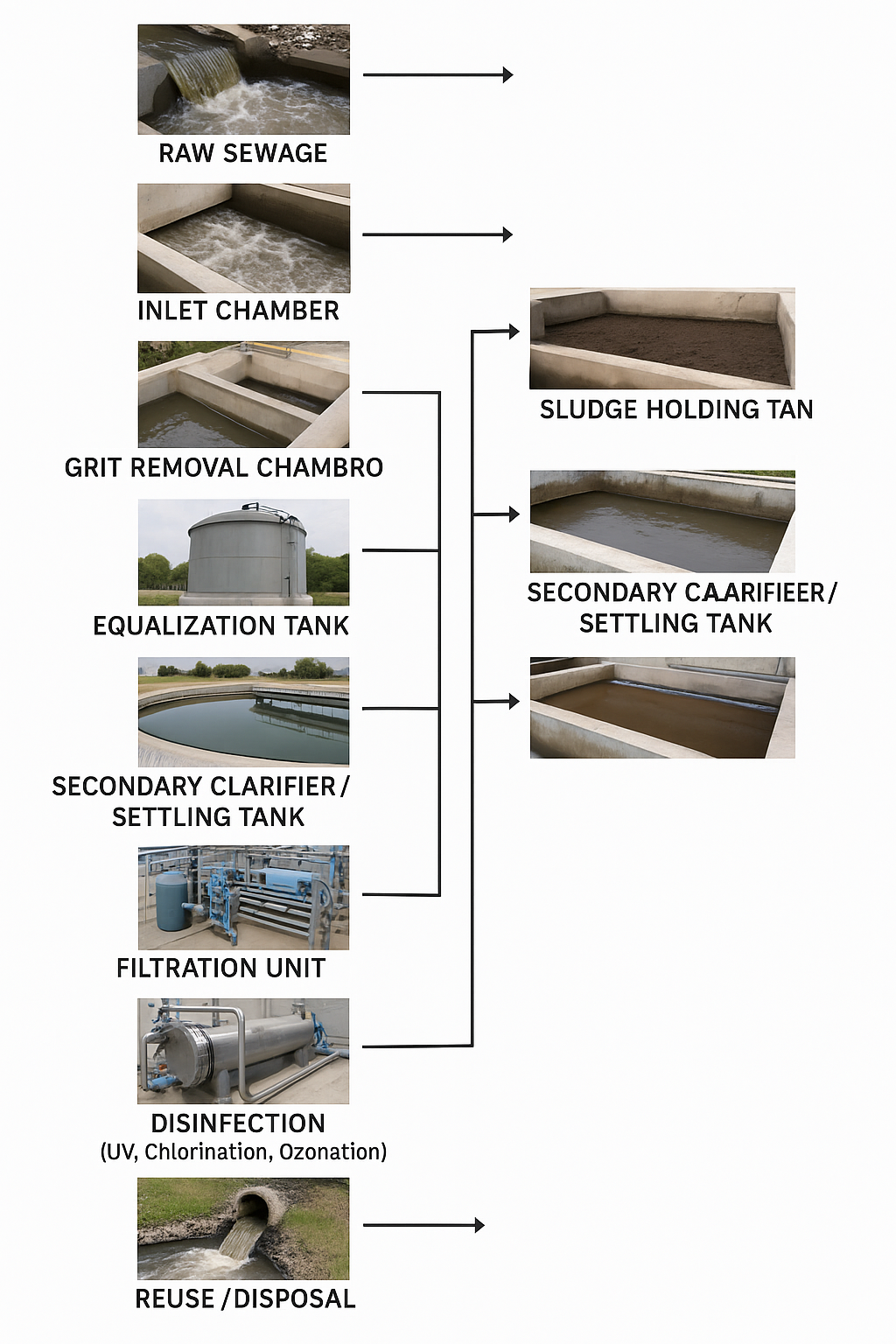 Sewage Treatment Plant Flow Diagram